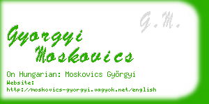 gyorgyi moskovics business card